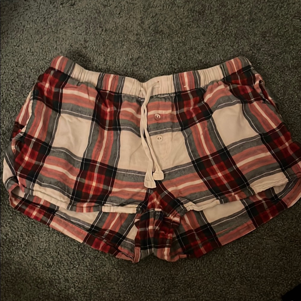 Plaid Women's Shorts - Red and White